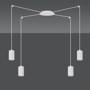 Lampada a Sospensione Traker, Bianco, Acciaio, 300x300x14 cm, EPIKASA