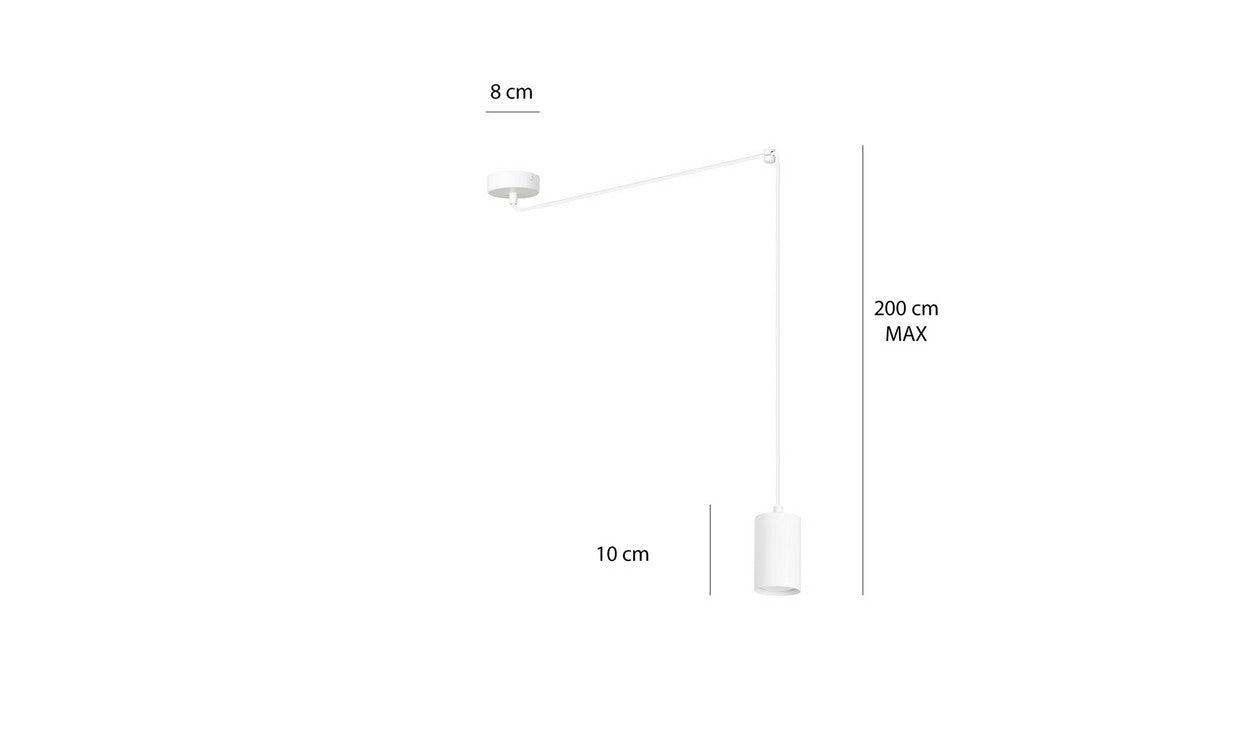 Lampada a Sospensione Traker, Bianco, Acciaio, 300x300x8 cm, EPIKASA