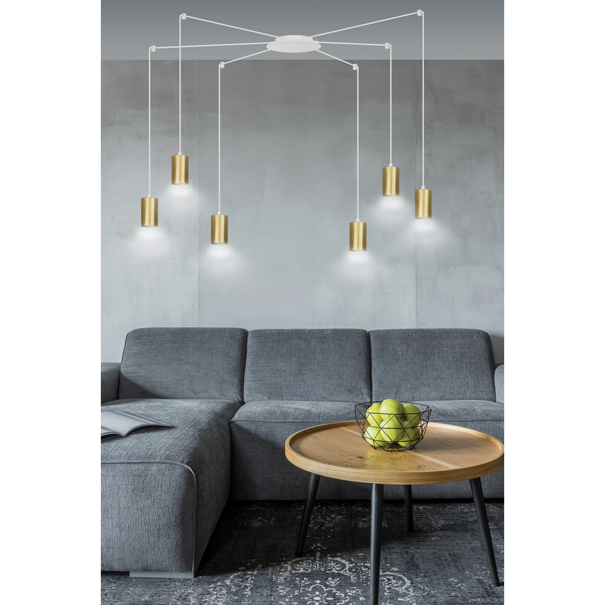 Lampada a Sospensione Traker, Bianco, Acciaio, 300x300x14 cm, EPIKASA