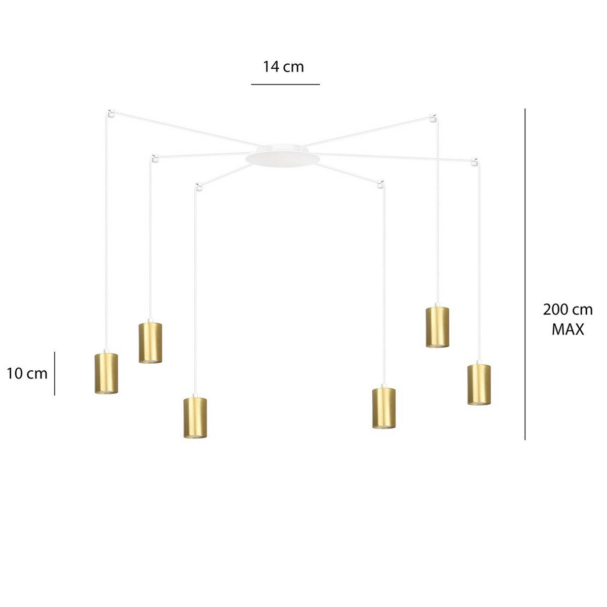 Lampada a Sospensione Traker, Bianco, Acciaio, 300x300x14 cm, EPIKASA