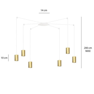 Lampada a Sospensione Traker, Bianco, Acciaio, 300x300x14 cm, EPIKASA