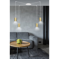 Lampada a Sospensione Traker, Bianco, Acciaio, 300x300x14 cm, EPIKASA