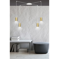 Lampada a Sospensione Traker, Bianco, Acciaio, 300x300x14 cm, EPIKASA