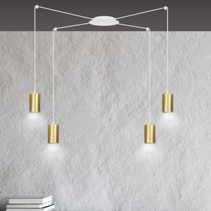 Lampada a Sospensione Traker, Bianco, Acciaio, 300x300x14 cm, EPIKASA