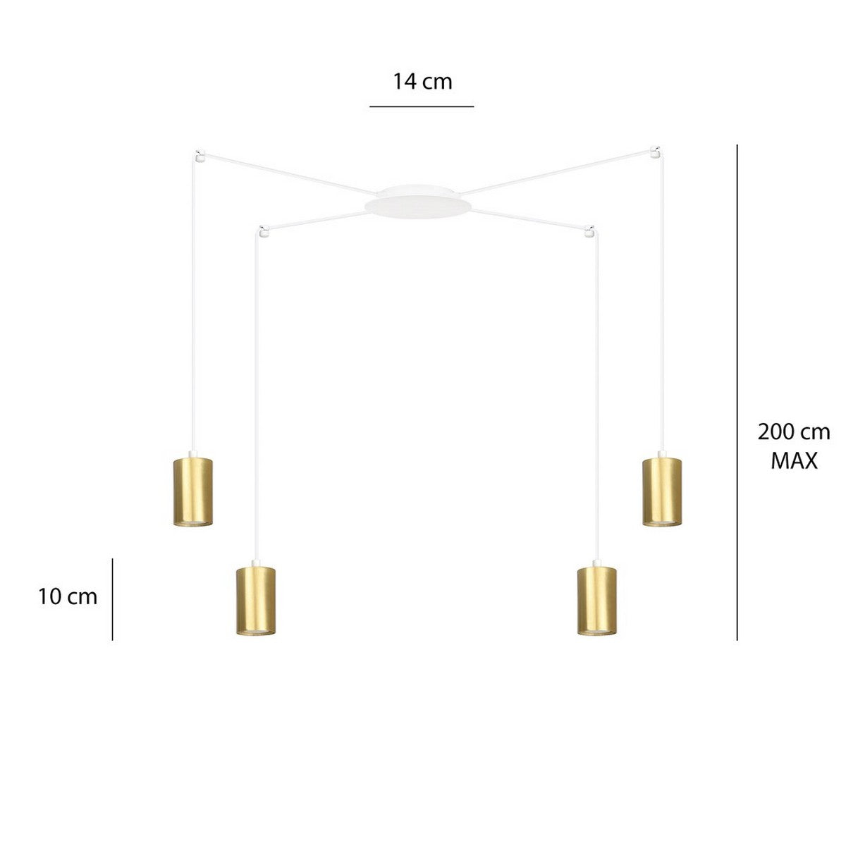 Lampada a Sospensione Traker, Bianco, Acciaio, 300x300x14 cm, EPIKASA