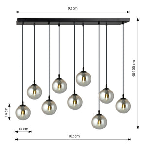 Lampada a Sospensione Cosmo, Grigio, Acciaio, 104x120x22 cm, EPIKASA