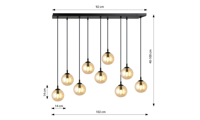 Lampada a Sospensione Cosmo, Grigio, Acciaio, 104x120x22 cm, EPIKASA