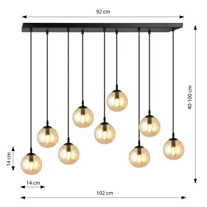 Lampada a Sospensione Cosmo, Grigio, Acciaio, 104x120x22 cm, EPIKASA