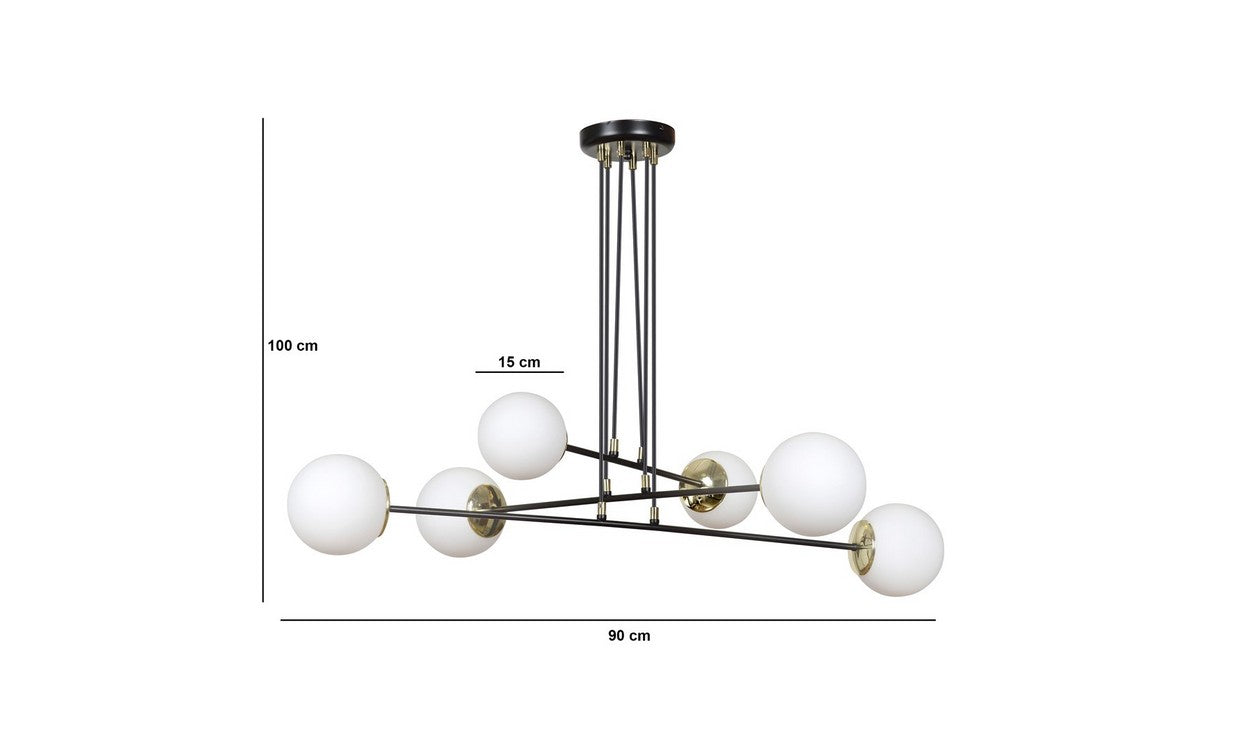 Lampada a Sospensione Ognis, Bianco, Acciaio, 90x100x75 cm, EPIKASA