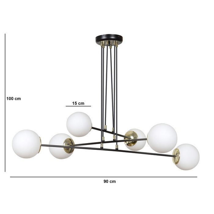 Lampada a Sospensione Ognis, Bianco, Acciaio, 90x100x75 cm, EPIKASA