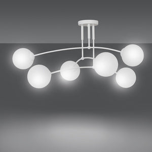 Lampada a Soffitto Pregos, Bianco, Acciaio, 70x40x60 cm, EPIKASA