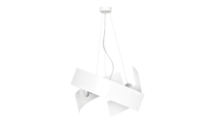 Lampada a Sospensione Modo, Bianco, Acciaio, 45x100x45 cm, EPIKASA