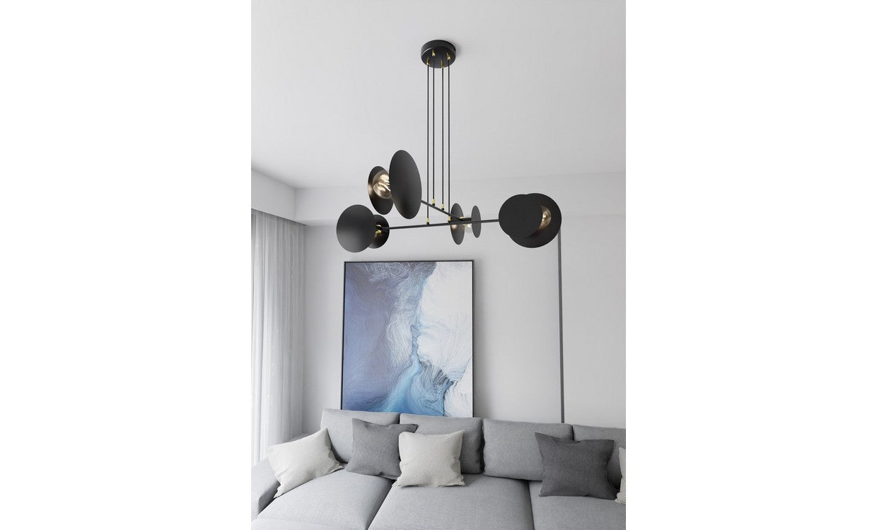 Lampada a Sospensione Idea, Nero, Acciaio, 96x100x96 cm, EPIKASA