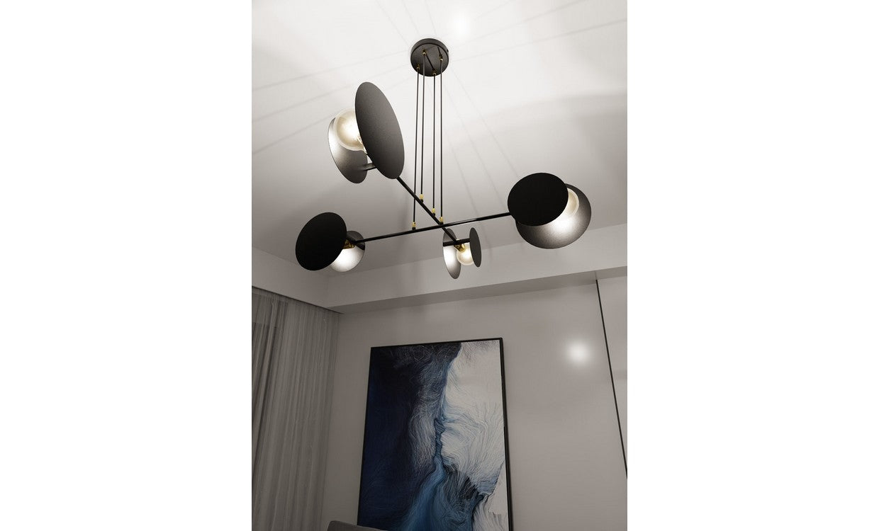 Lampada a Sospensione Idea, Nero, Acciaio, 96x100x96 cm, EPIKASA