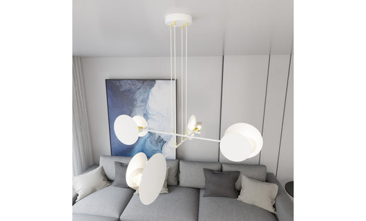 Lampada a Sospensione Idea, Bianco, Acciaio, 96x100x96 cm, EPIKASA