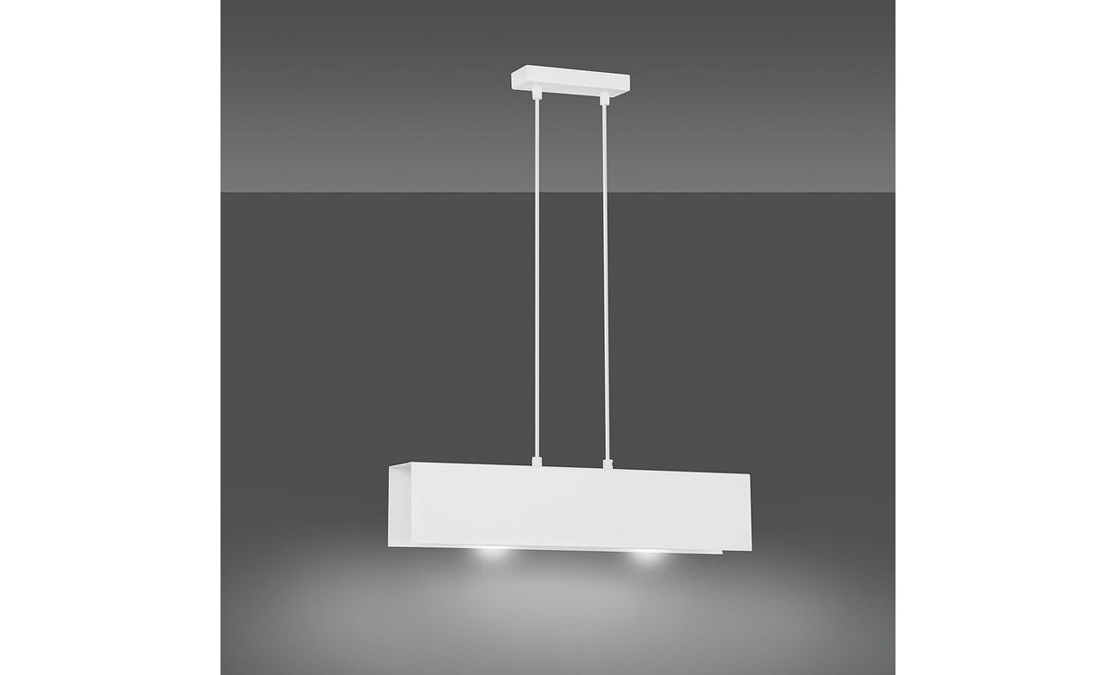 Lampada a Sospensione Gentor, Bianco, Acciaio, 48x100x6 cm, EPIKASA