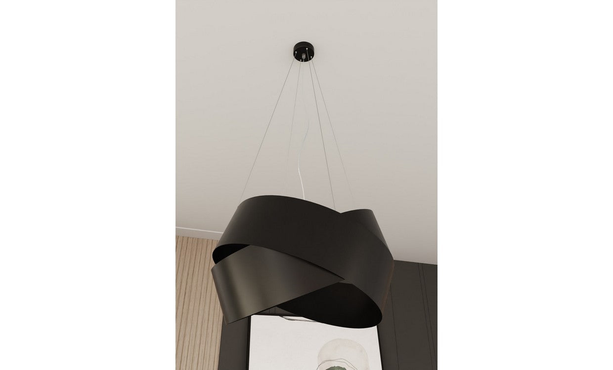 Lampada a Sospensione Vieno, Nero, Acciaio, 50x100x50 cm, EPIKASA