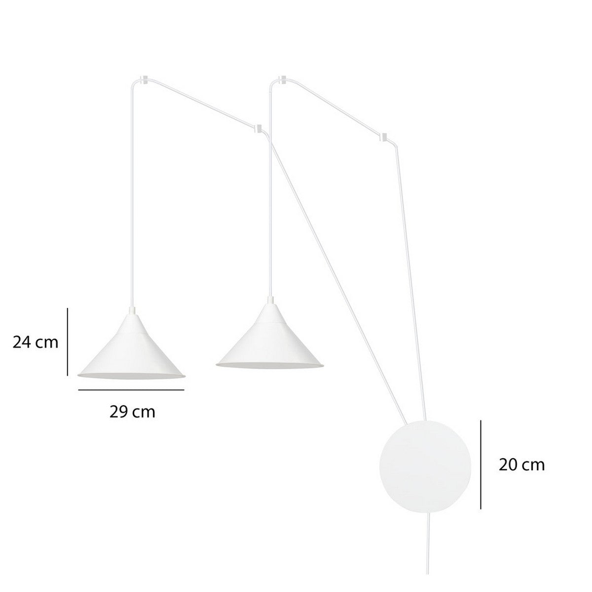 Lampada a Sospensione Abramo, Bianco, Acciaio, 400x400x60 cm, EPIKASA