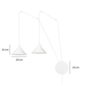 Lampada a Sospensione Abramo, Bianco, Acciaio, 400x400x60 cm, EPIKASA