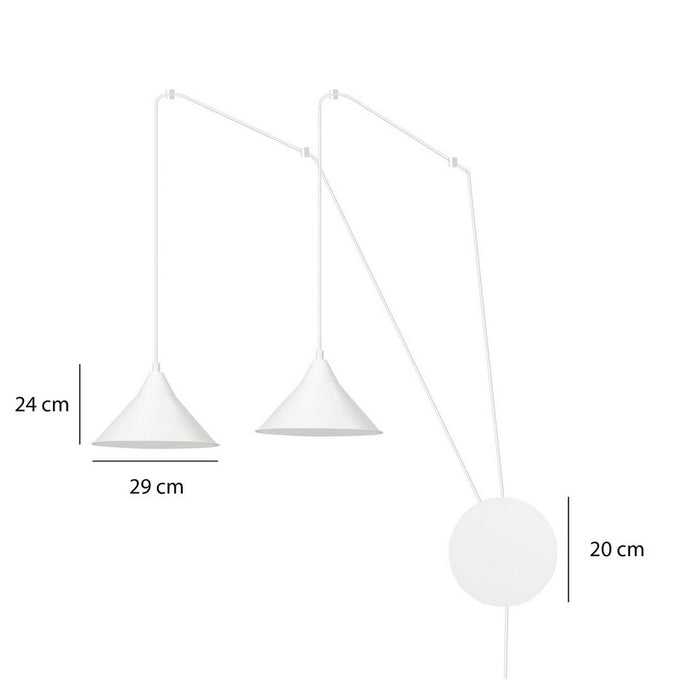 Lampada a Sospensione Abramo, Bianco, Acciaio, 400x400x60 cm, EPIKASA