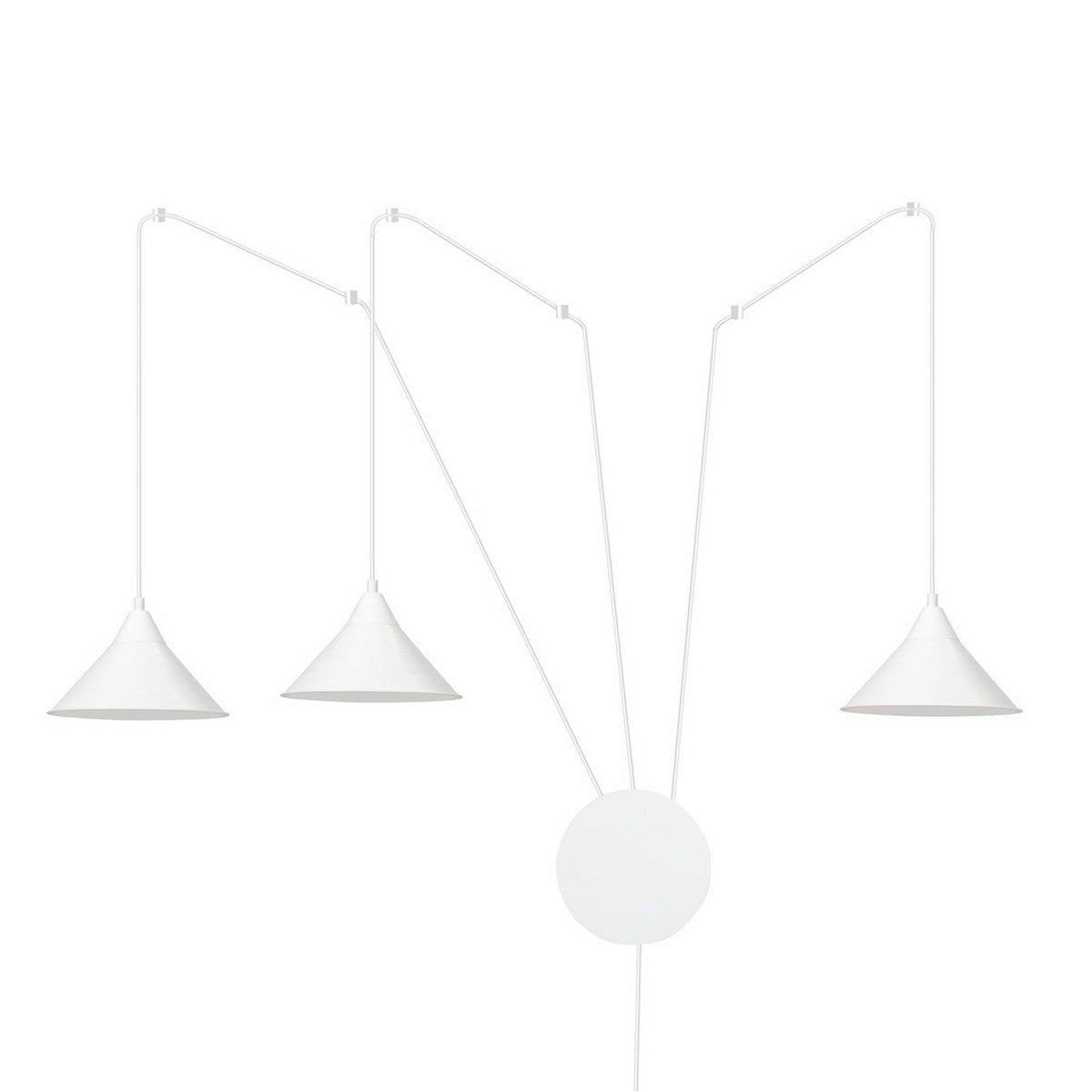 Lampada a Sospensione Abramo, Bianco, Acciaio, 400x400x60 cm, EPIKASA