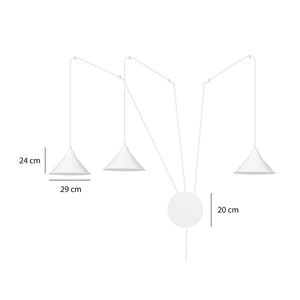 Lampada a Sospensione Abramo, Bianco, Acciaio, 400x400x60 cm, EPIKASA