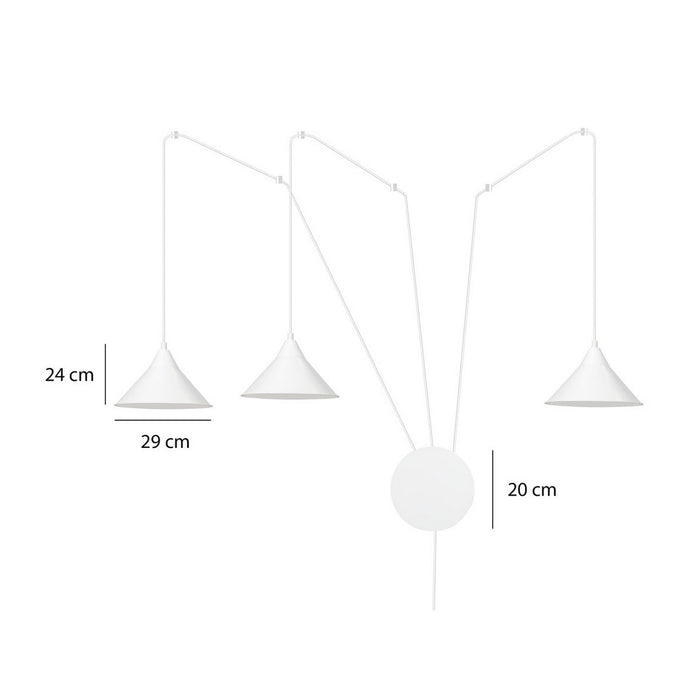 Lampada a Sospensione Abramo, Bianco, Acciaio, 400x400x60 cm, EPIKASA