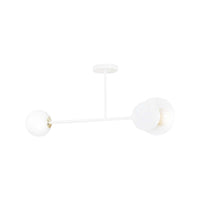 Lampada a Soffitto Minerva, Bianco, Acciaio, 80x40x15 cm, EPIKASA