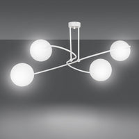 Lampada a Soffitto Selbi, Bianco, Acciaio, 74x42x74 cm, EPIKASA