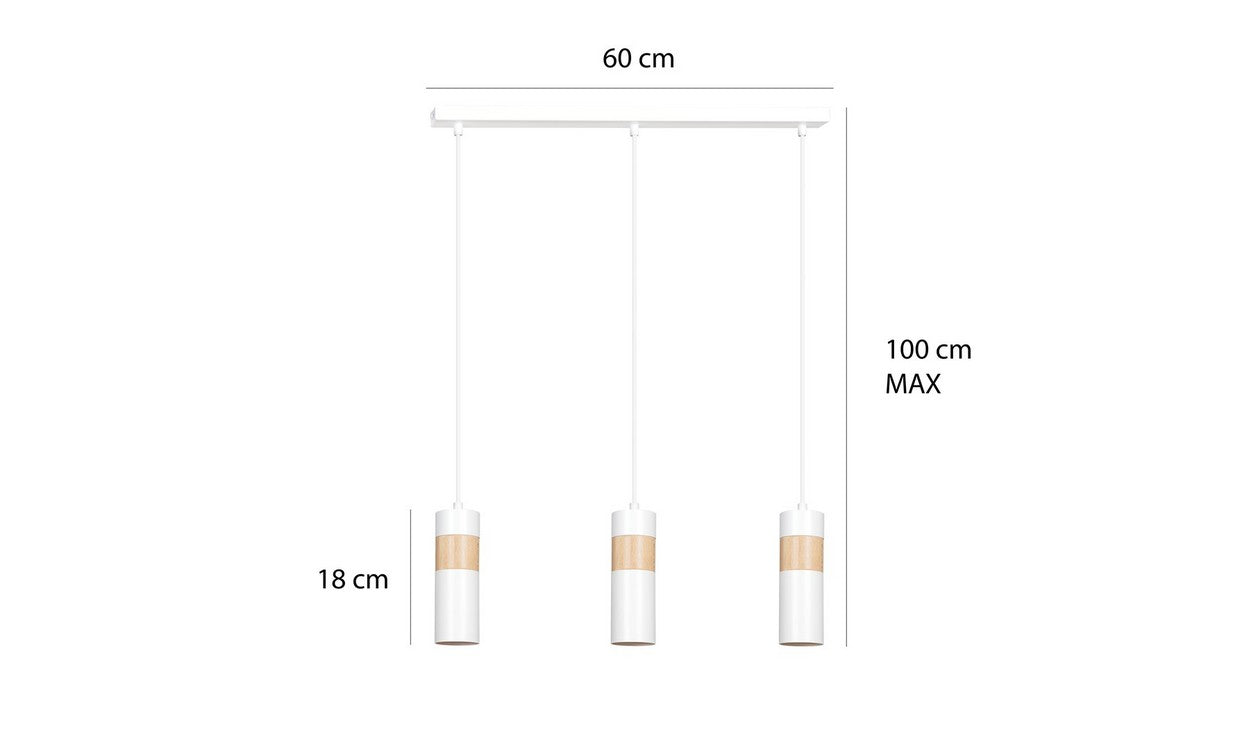 Lampada a Sospensione Akari, Bianco, Acciaio, 60x100x6 cm, EPIKASA