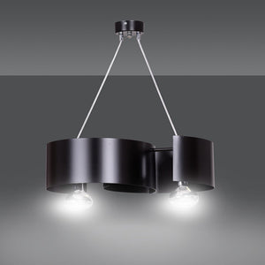 Lampada a Sospensione Vixon, Nero, Acciaio, 44x100x20 cm, EPIKASA