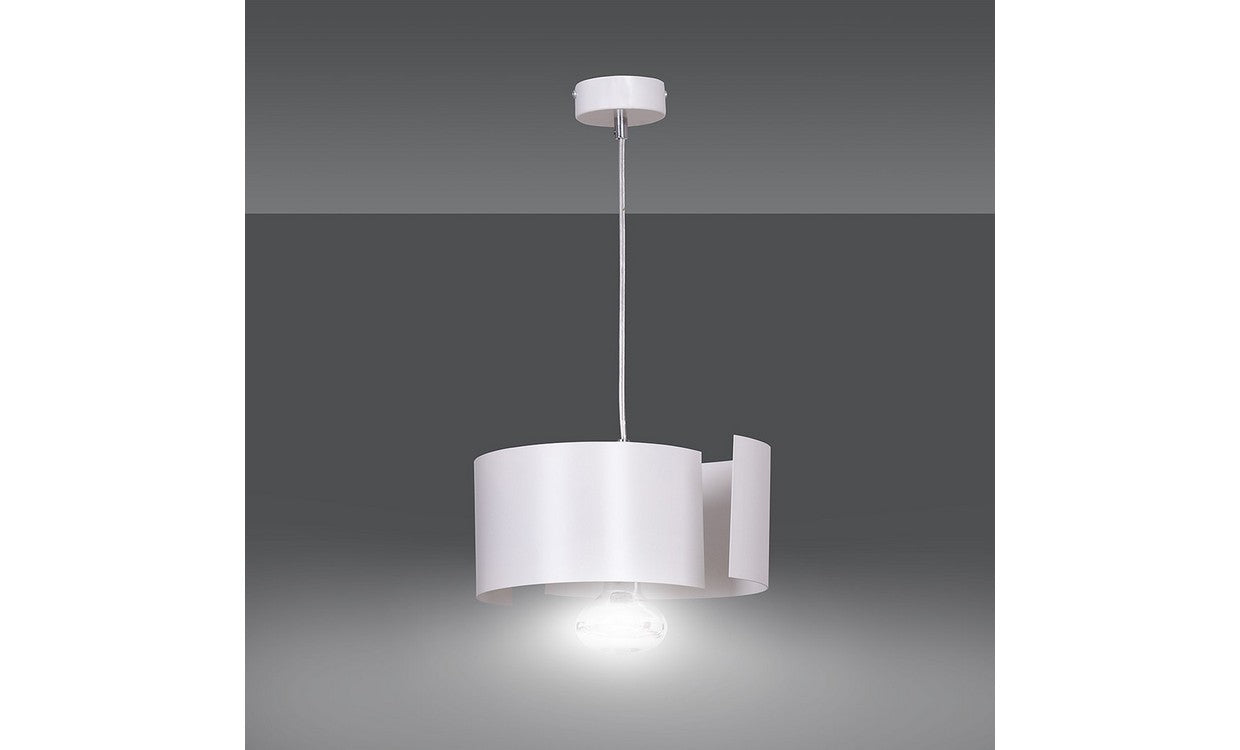 Lampada a Sospensione Vixon, Bianco, Acciaio, 30x100x30 cm, EPIKASA