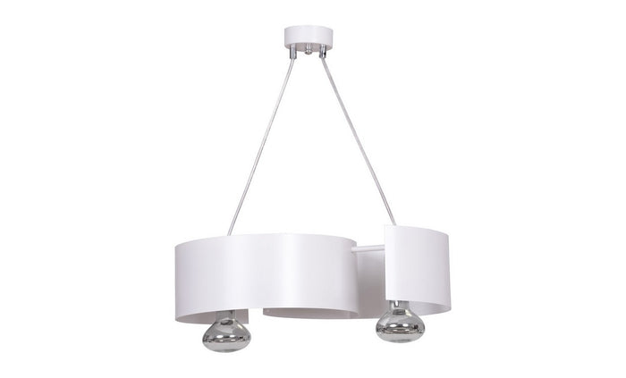 Lampada a Sospensione Vixon, Bianco, Acciaio, 44x100x20 cm, EPIKASA