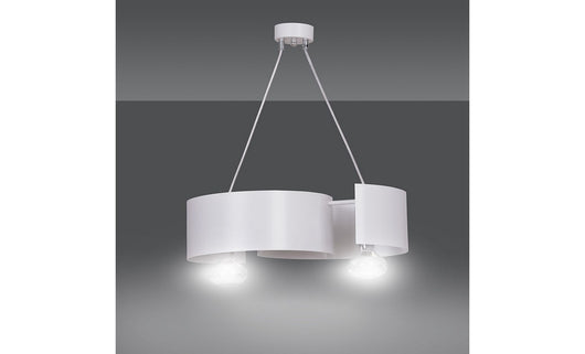 Lampada a Sospensione Vixon, Bianco, Acciaio, 44x100x20 cm, EPIKASA