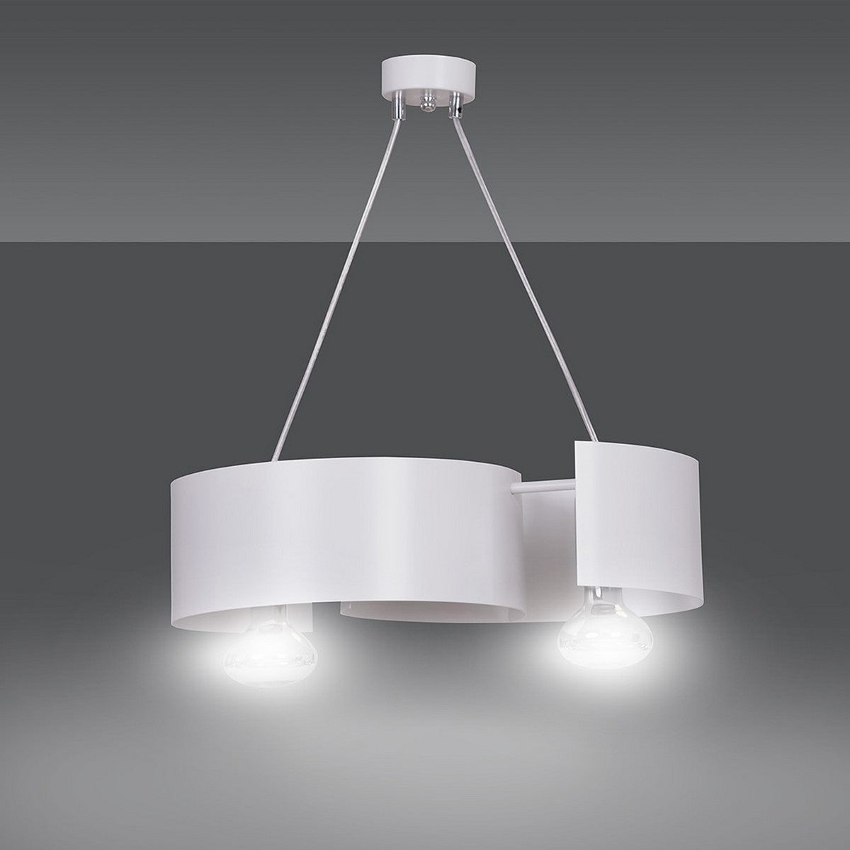 Lampada a Sospensione Vixon, Bianco, Acciaio, 44x100x20 cm, EPIKASA