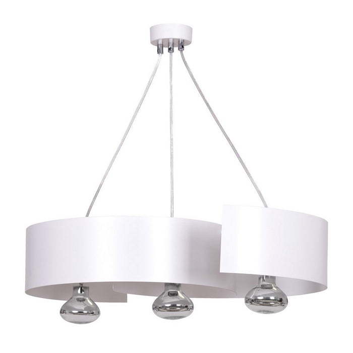 Lampada a Sospensione Vixon, Bianco, Acciaio, 60x100x20 cm, EPIKASA