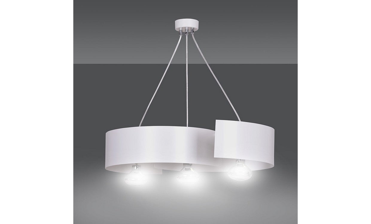 Lampada a Sospensione Vixon, Bianco, Acciaio, 60x100x20 cm, EPIKASA