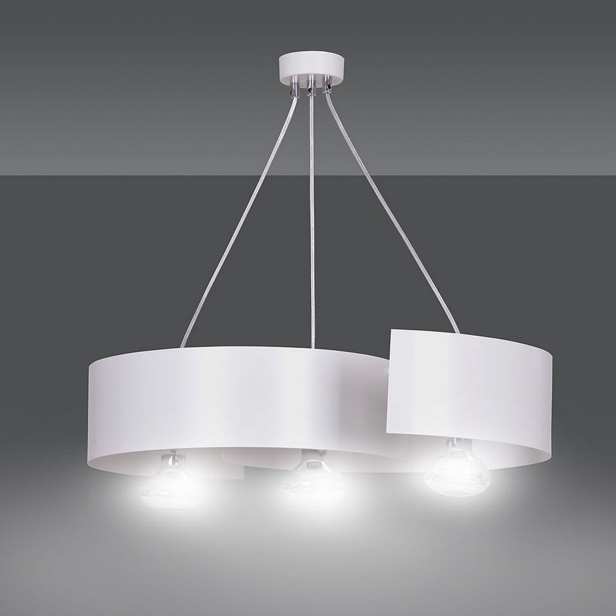 Lampada a Sospensione Vixon, Bianco, Acciaio, 60x100x20 cm, EPIKASA