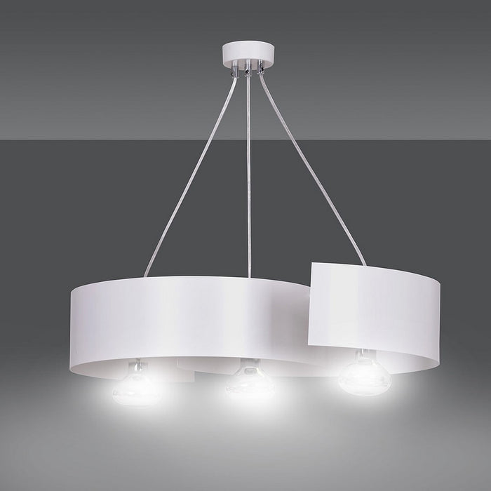 Lampada a Sospensione Vixon, Bianco, Acciaio, 60x100x20 cm, EPIKASA