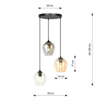 Lampada a Sospensione Istar, Nero, Acciaio, 40x100x40 cm, EPIKASA