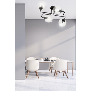 Lampada a Soffitto Brendi, Nero, Acciaio, 55x32x50 cm, EPIKASA