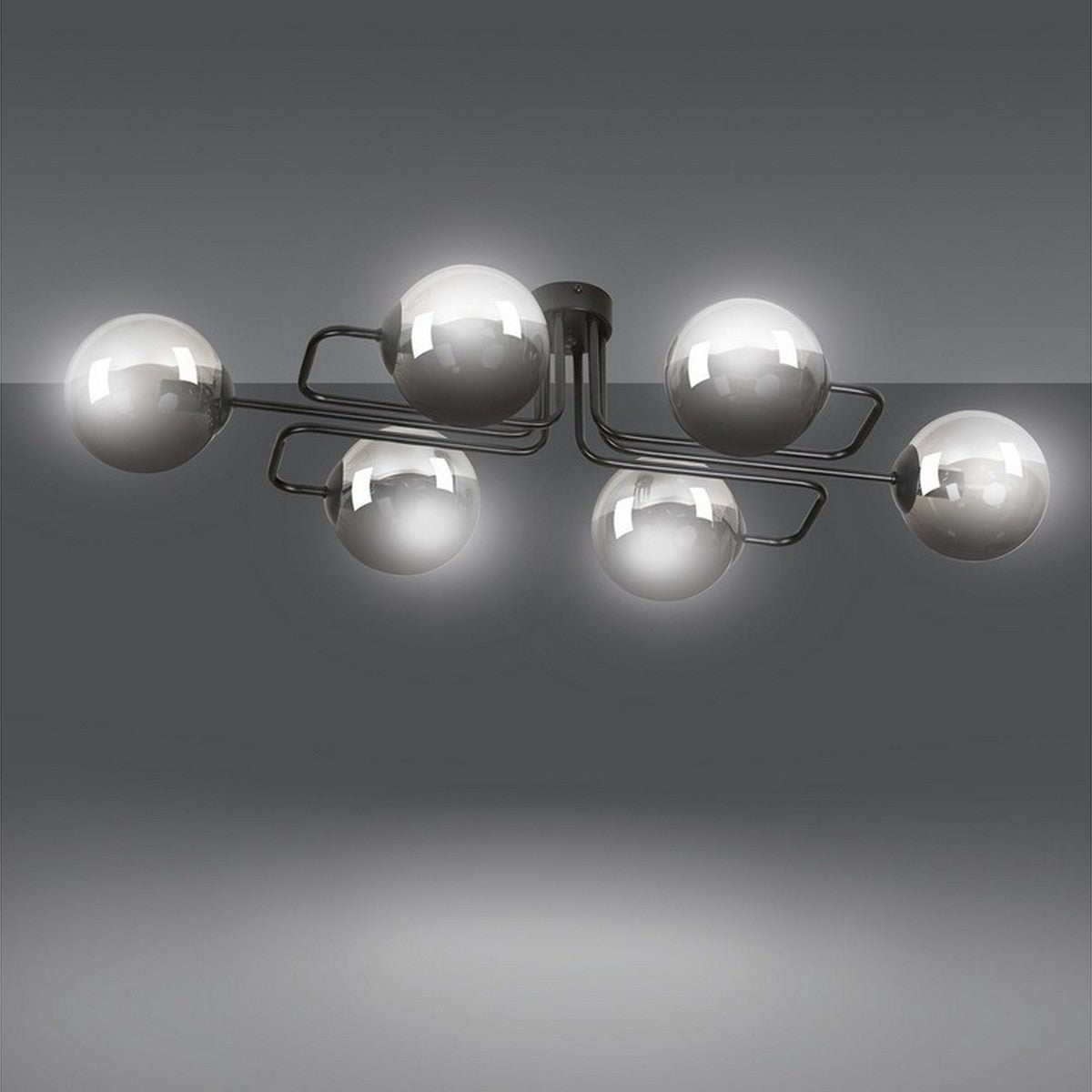 Lampada a Soffitto Brendi, Grigio, Acciaio, 93x32x50 cm, EPIKASA