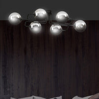 Lampada a Soffitto Brendi, Grigio, Acciaio, 93x32x50 cm, EPIKASA