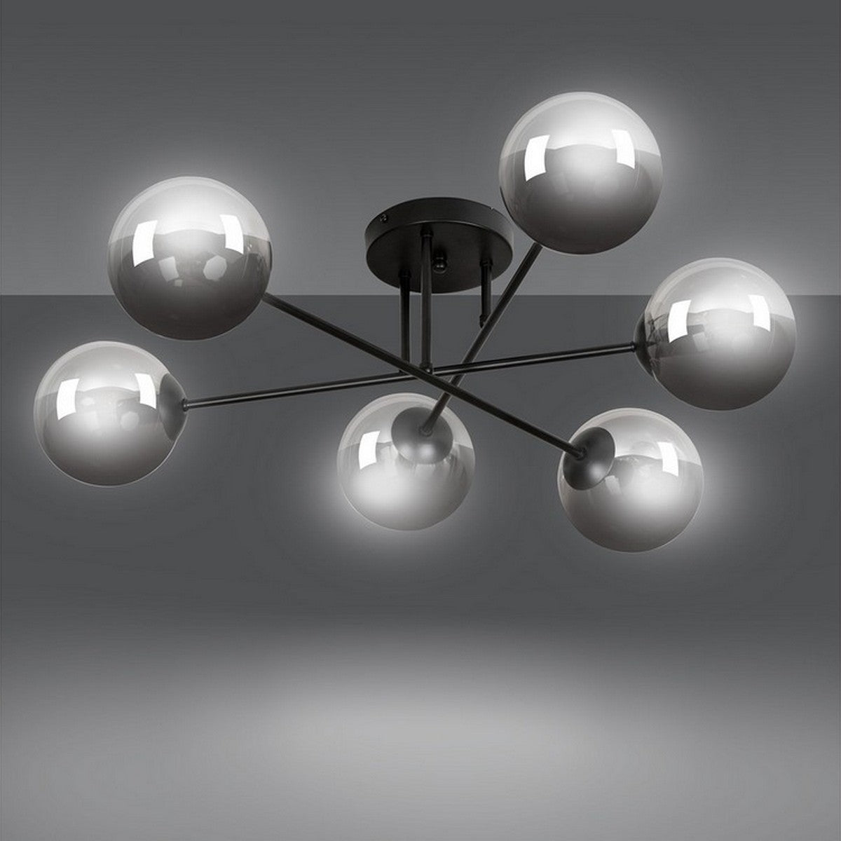 Lampada a Soffitto Brendi, Grigio, Acciaio, 93x26x50 cm, EPIKASA