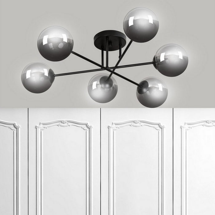 Lampada a Soffitto Brendi, Grigio, Acciaio, 93x26x50 cm, EPIKASA