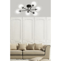 Lampada a Soffitto Brendi, Nero, Acciaio, 75x26x75 cm, EPIKASA