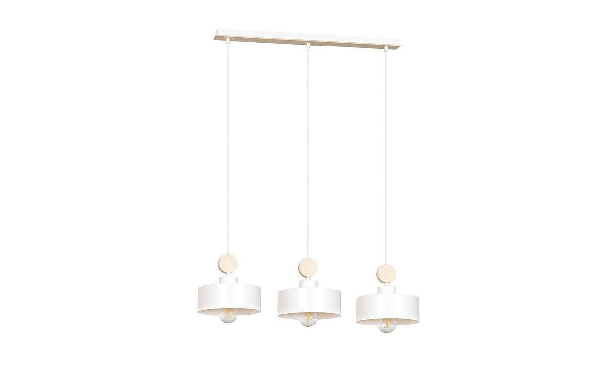 Lampada a Sospensione Tuniso, Bianco, Acciaio, 76x100x20 cm, EPIKASA