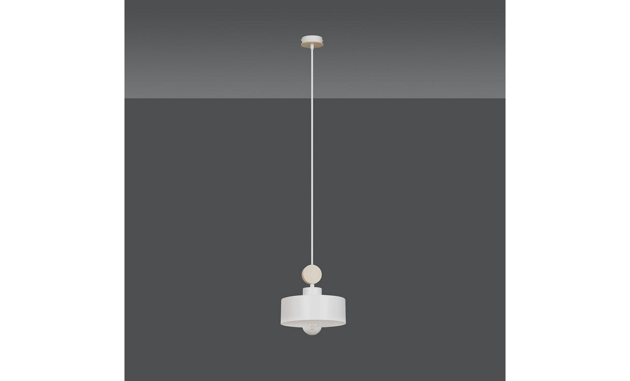 Lampada a Sospensione Tuniso, Bianco, Acciaio, 20x100x20 cm, EPIKASA