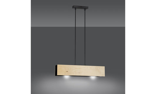 Lampada a Sospensione Carlo, Nero, Acciaio, 48x100x6 cm, EPIKASA