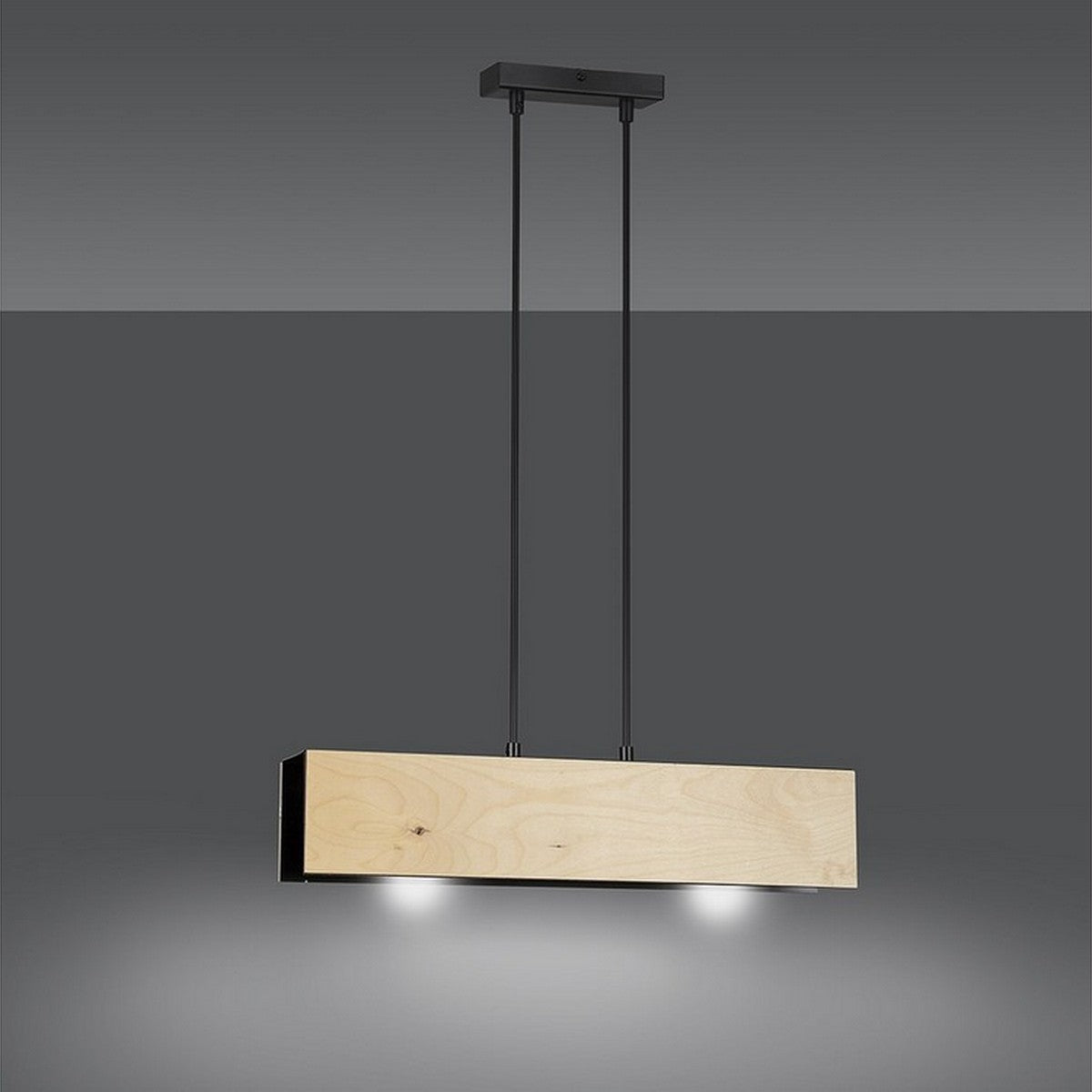 Lampada a Sospensione Carlo, Nero, Acciaio, 48x100x6 cm, EPIKASA